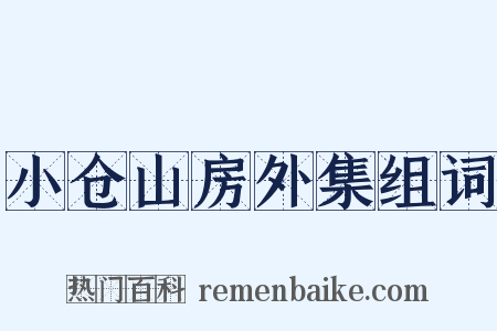 小仓山房外集组词是什么意思的图片